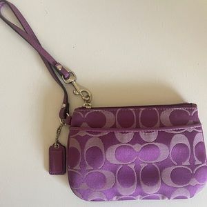 Used Coach Zip Wristlet
